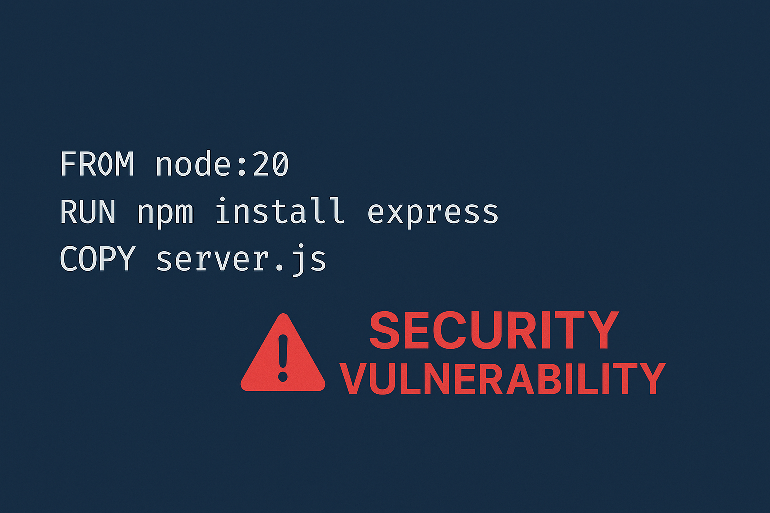 Dockerfile Node Image Vulnerability Fix